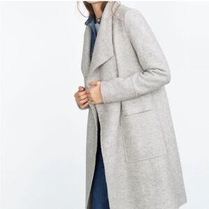 Zara Trafaluc Collection Gray Wool Coat -Size XS